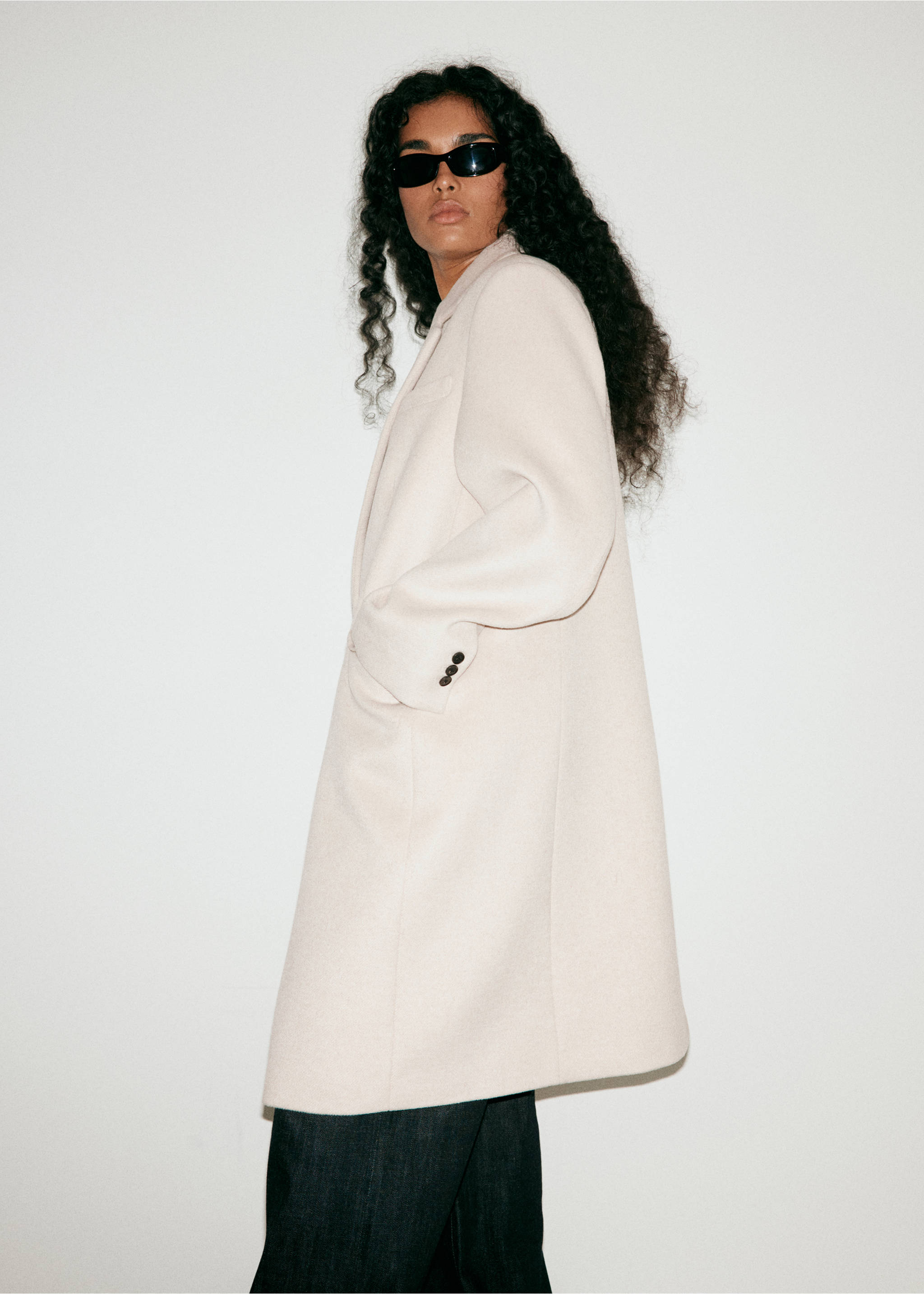Coat dali - Details of the article 4, Light/Pastel Grey. Ref: 37035847-00.