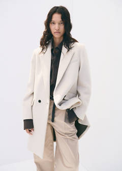 Double-breasted wool coat — Light/Pastel Grey 12