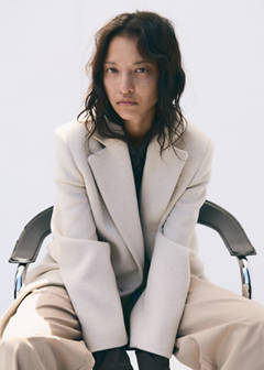 Double-breasted wool coat — Light/Pastel Grey 15