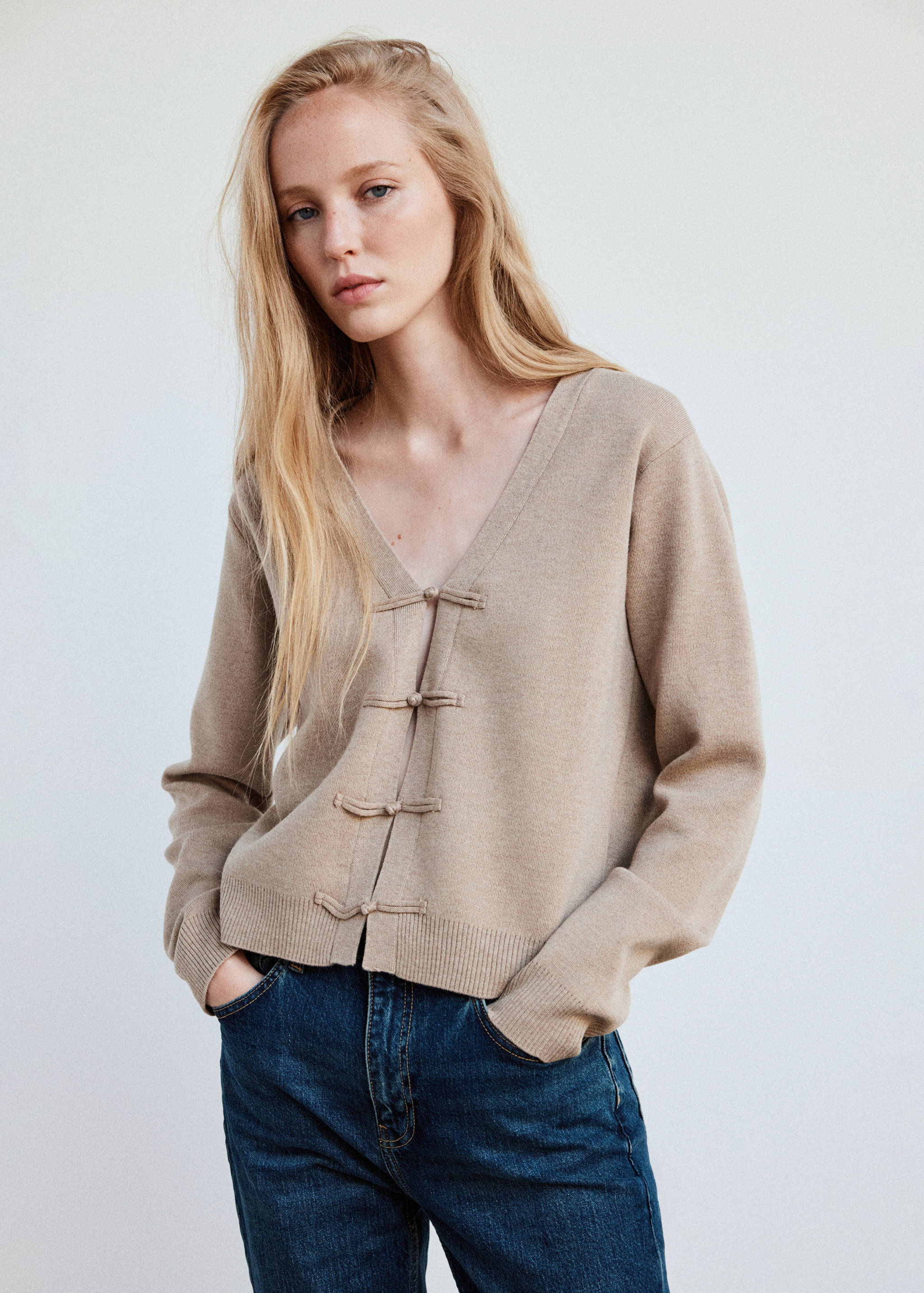 Toggle knit cardigan - Medium plane