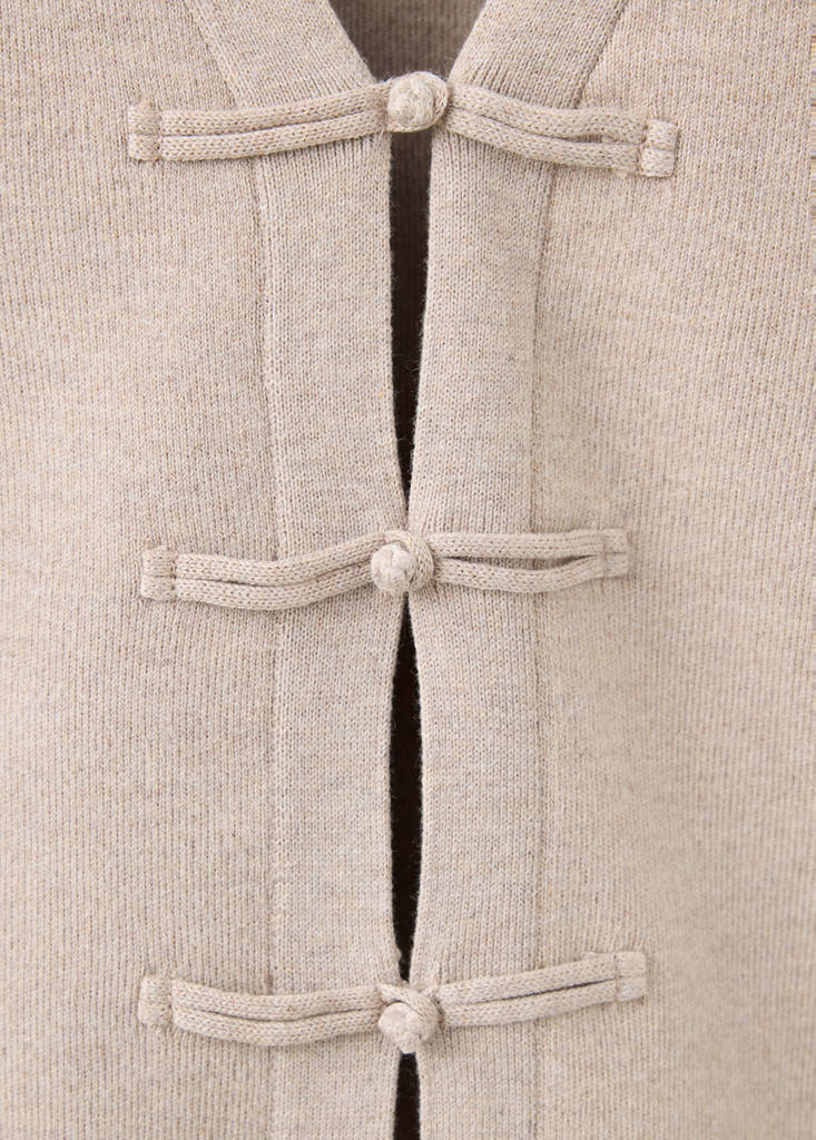 Toggle knit cardigan — Medium Brown