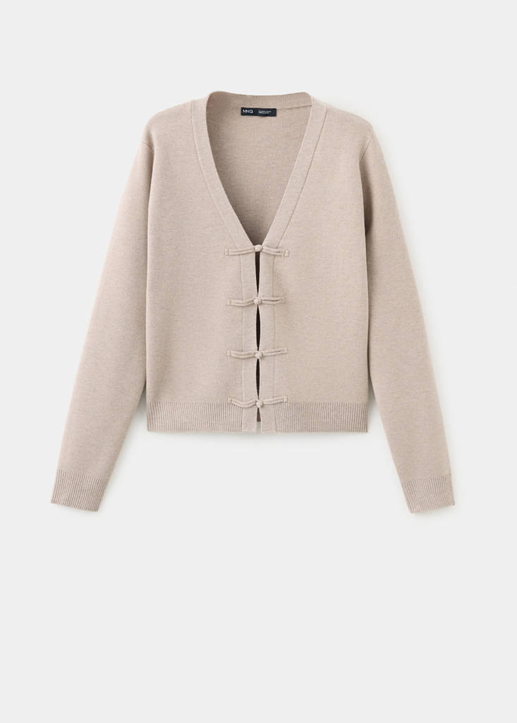 Toggle knit cardigan — Medium Brown