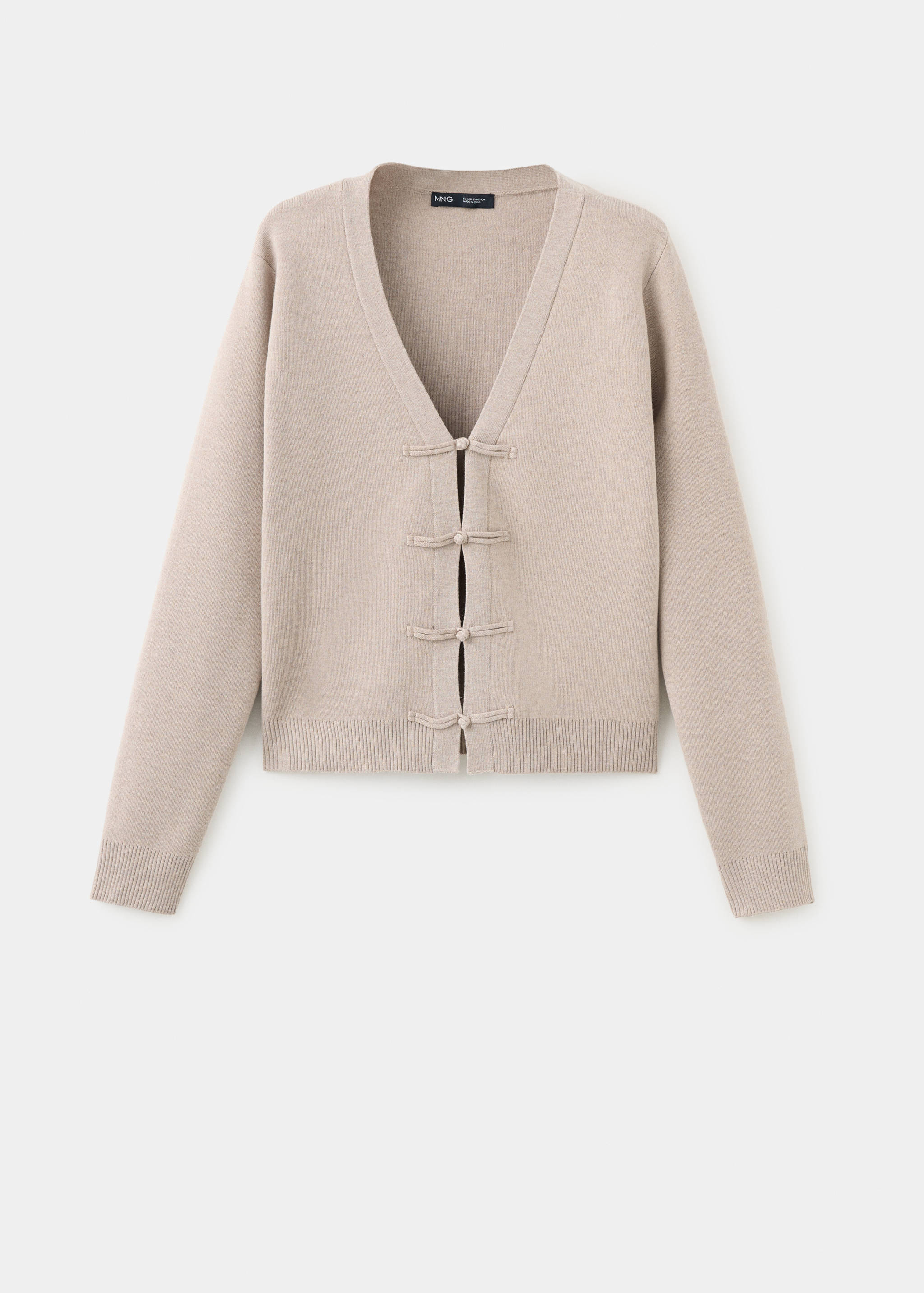 Toggle-fastening knit cardigan - Изделие без модели