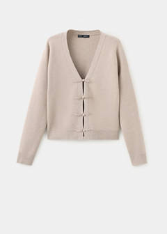 Toggle knit cardigan — Medium Brown 5