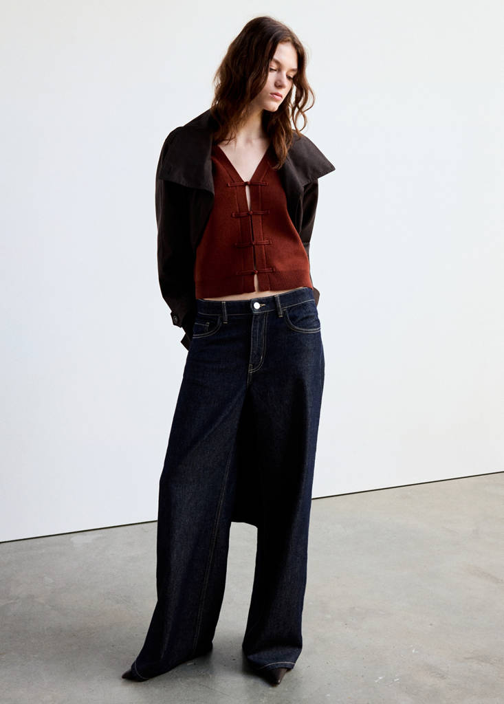 Toggle knit cardigan — Russet