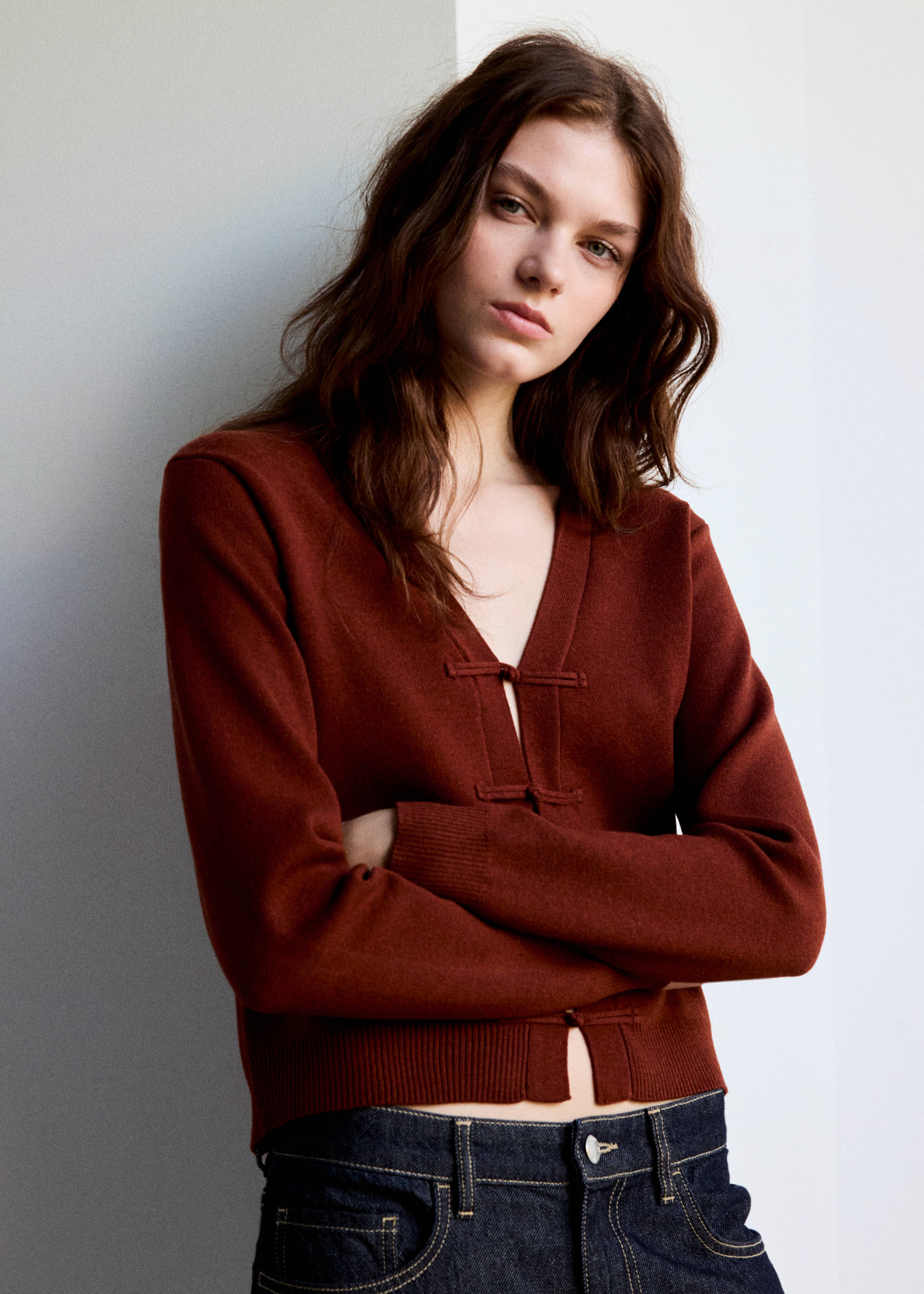 Toggle knit cardigan - Medium plane