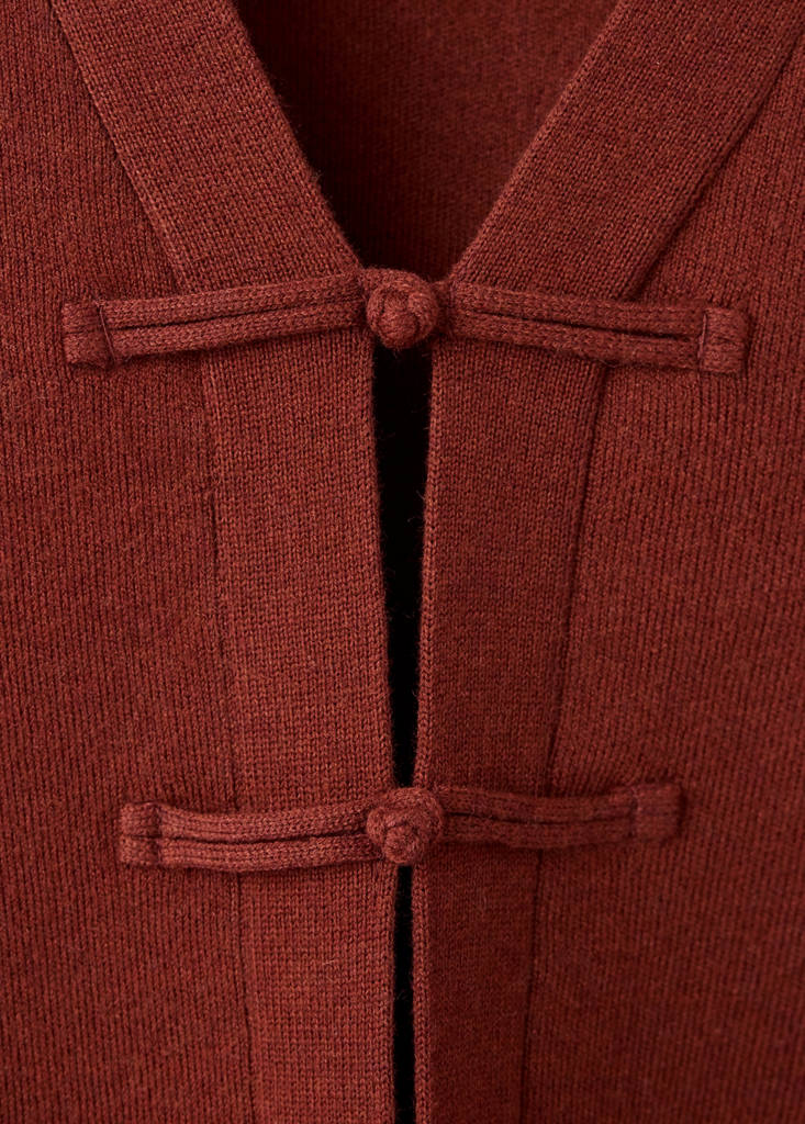 Toggle knit cardigan — Russet