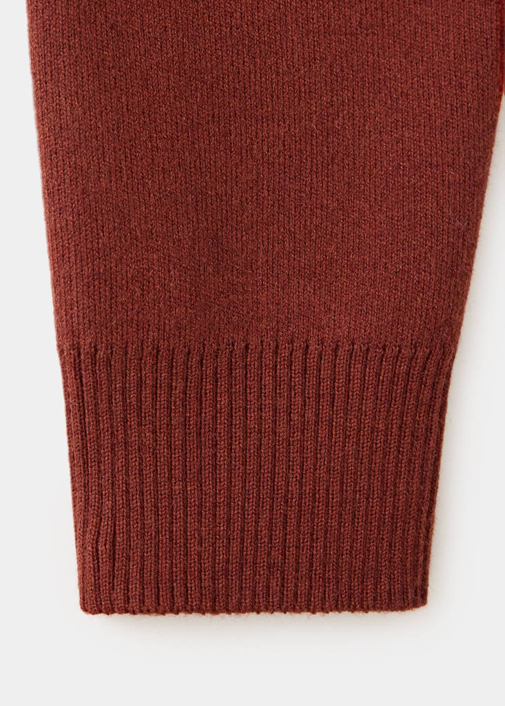 Toggle knit cardigan — Russet