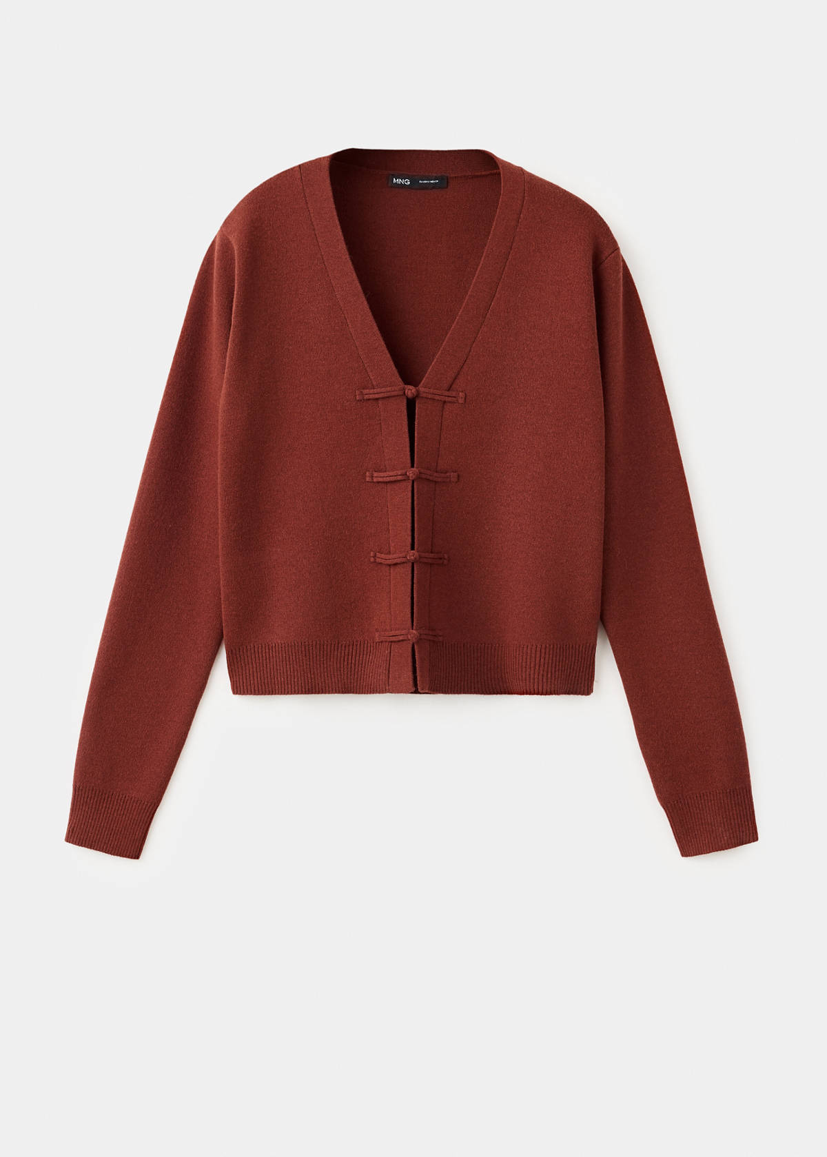 Toggle knit cardigan — Russet