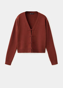 Toggle knit cardigan — Russet 4