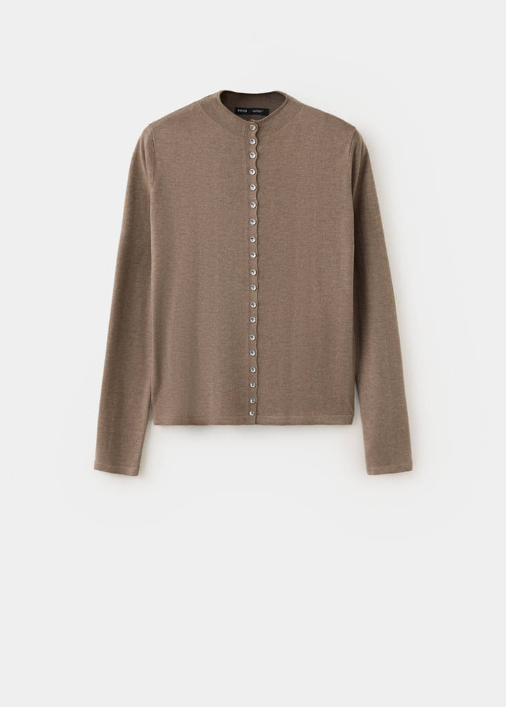Mango Cardigan Lucalus In Marron Moyen
