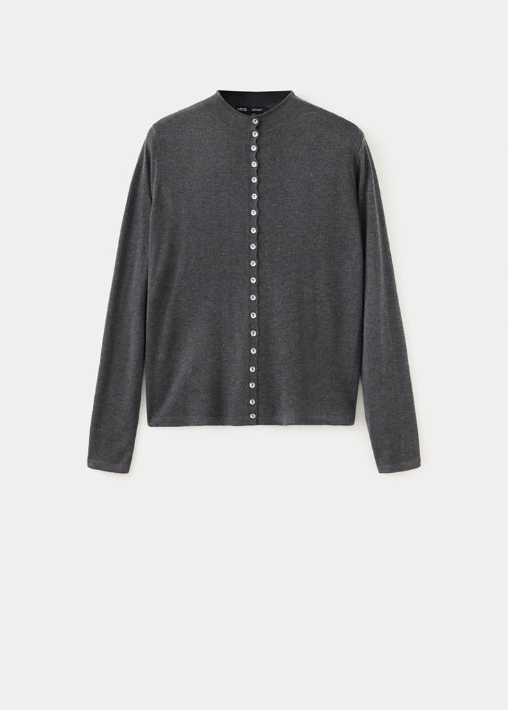 Mango Cardigan Lucalus In Gris Anthracite