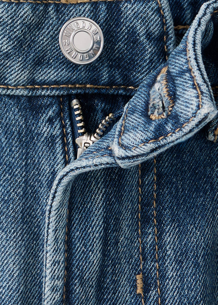 High waist straight jeans — Medium Blue