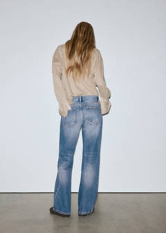 Straight low-waist jeans — Medium Blue 3