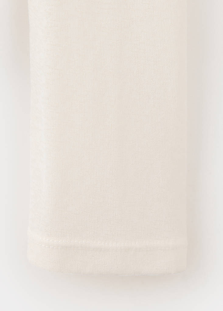 Fitted high-neck T-shirt — Ecru