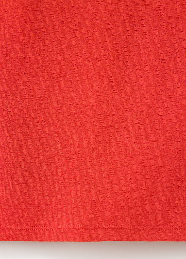 Fitted high-neck T-shirt — Red