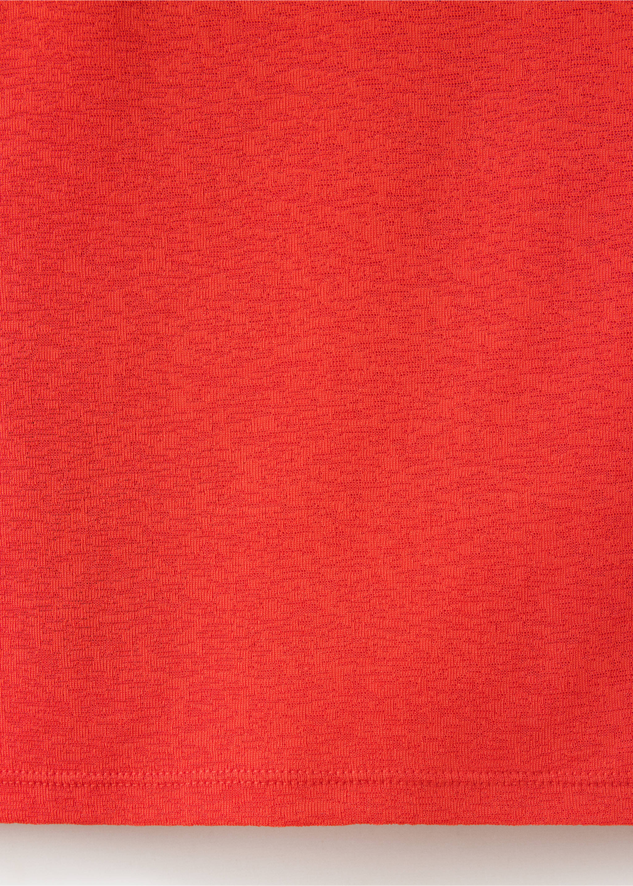 Fitted high-neck T-shirt - Details of the article 0, Red. Ref: 37035856-00.