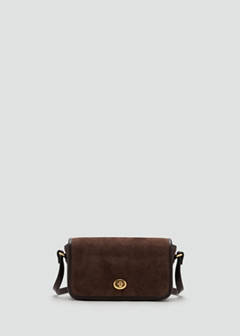 Contrast leather crossbody bag — Chocolate 6