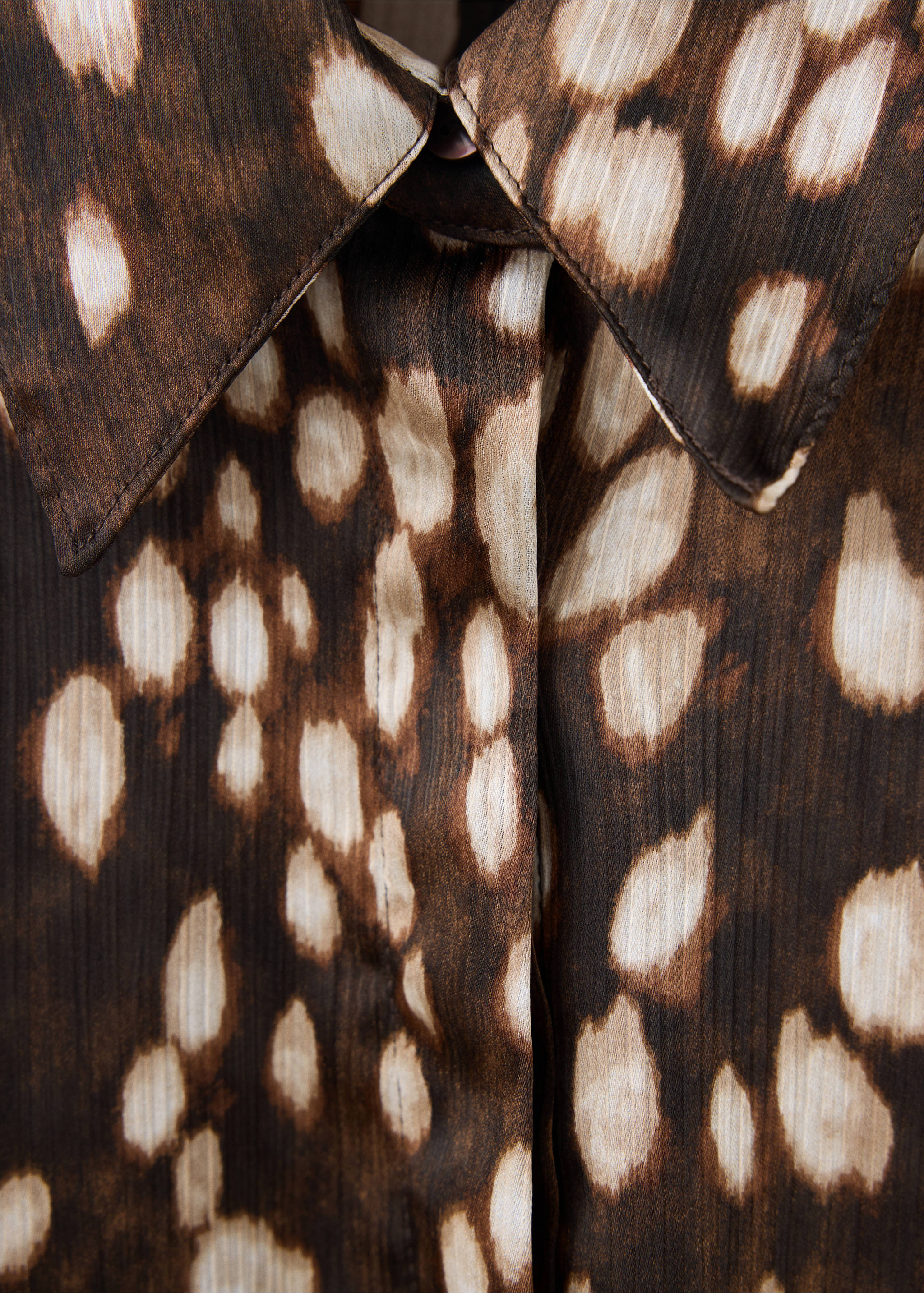 Blouse fluide imprimée - Détail de l'article 8, Marron. Ref: 37035859-00.
