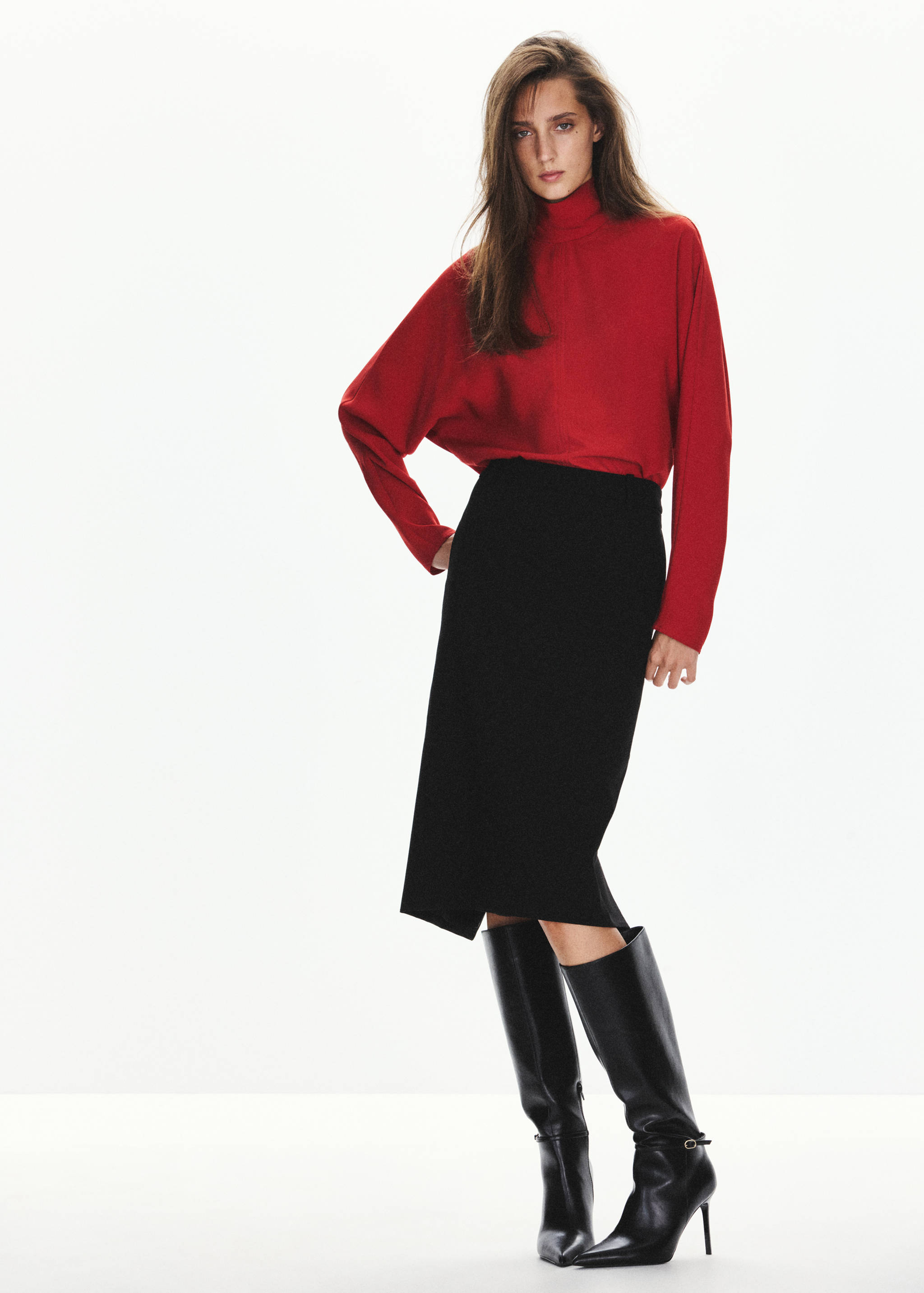Blouse droite à col montant - Plan général