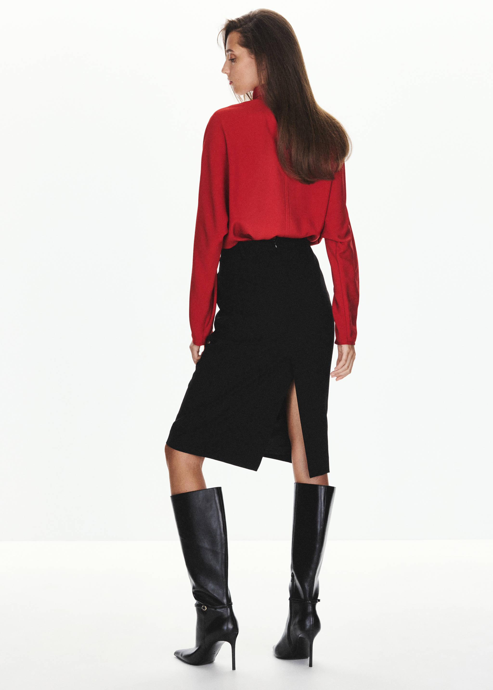 Blouse droite à col montant - Verso de l’article