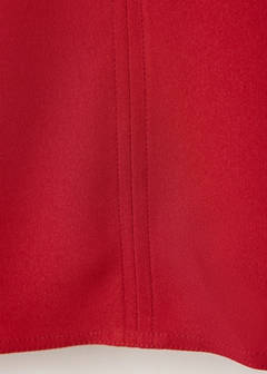 Straight high-neck blouse — Red 8