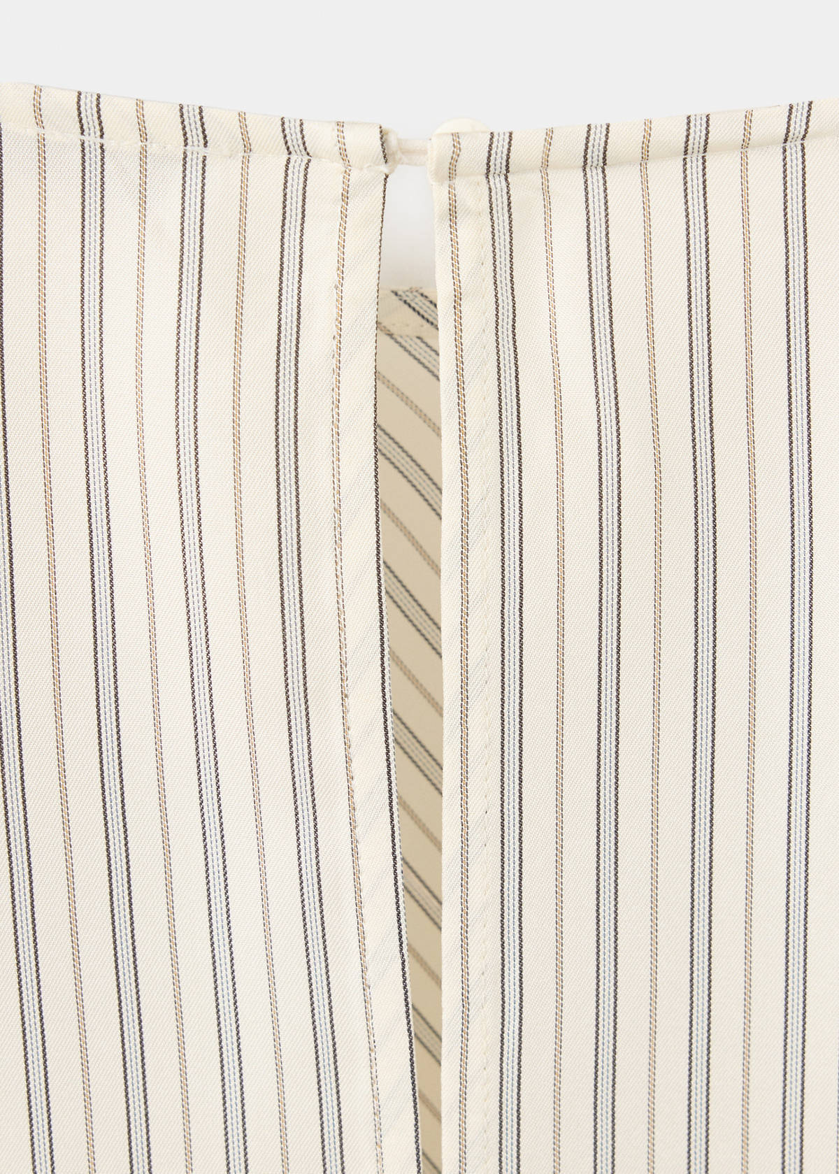 Striped blouse with tie at the waist — Ecru