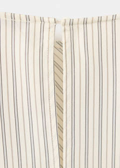 Striped blouse with tie at the waist — Ecru 8
