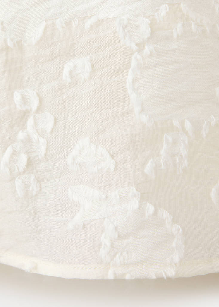 Lyocell blouse with embroidered details — Off White