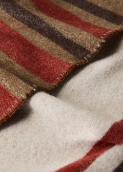 Wool check-print blanket — Russet 2