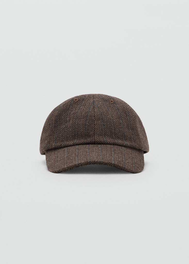 Herringbone cloth cap — Brown