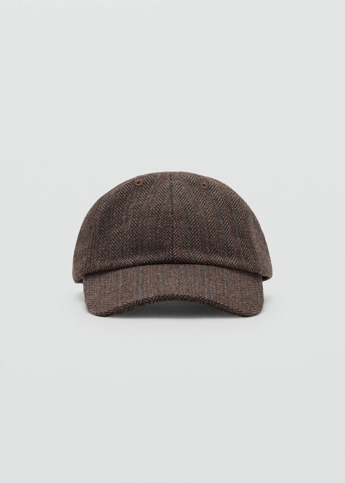 Herringbone cloth cap — Brown