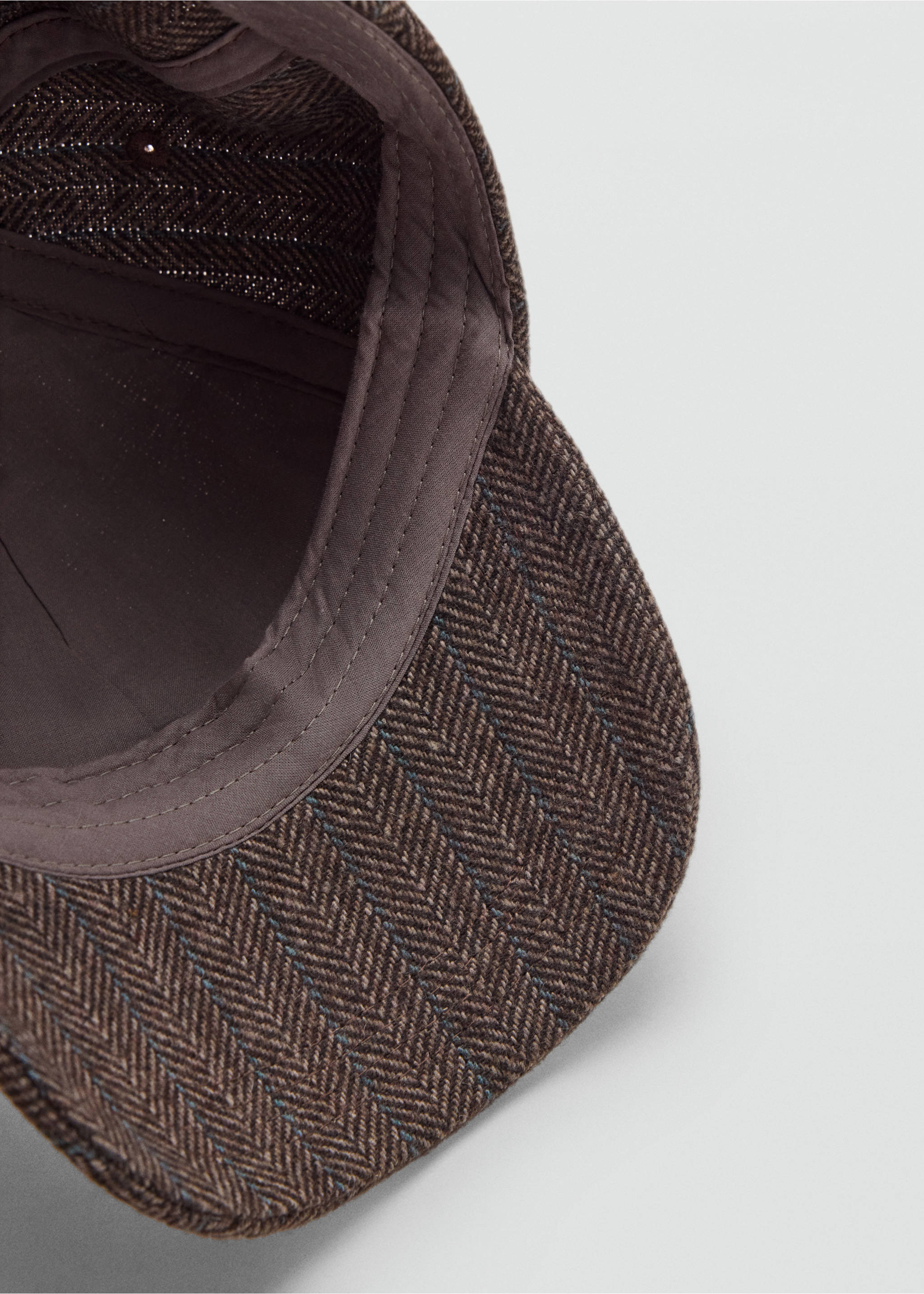 Gorra paño espiga - Detalle del artículo 2, Marrón. Ref: 37035869-00.