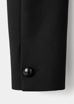 Frog-button jacket with band collar — Black 8