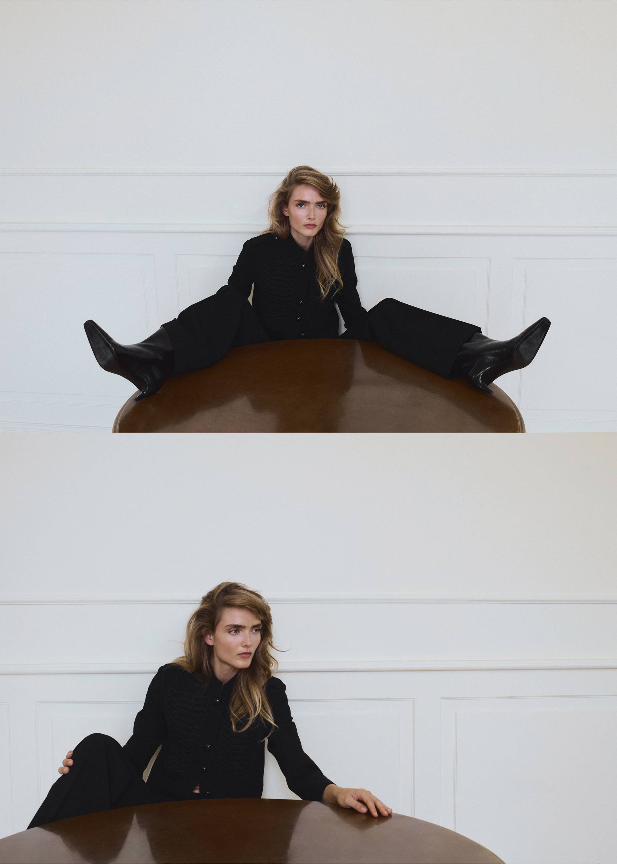 Frog-button jacket with band collar - Details of the article 4, Black. Ref: 37035870-01.