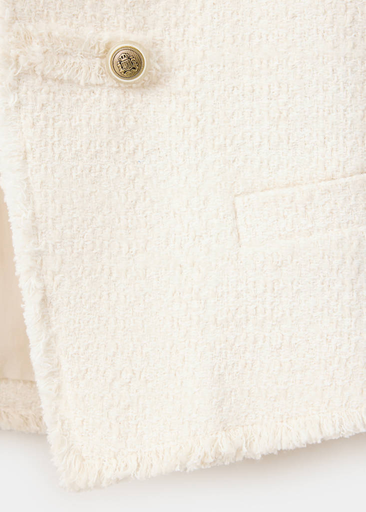Tweed jacket with decorative frogging closures — Off White