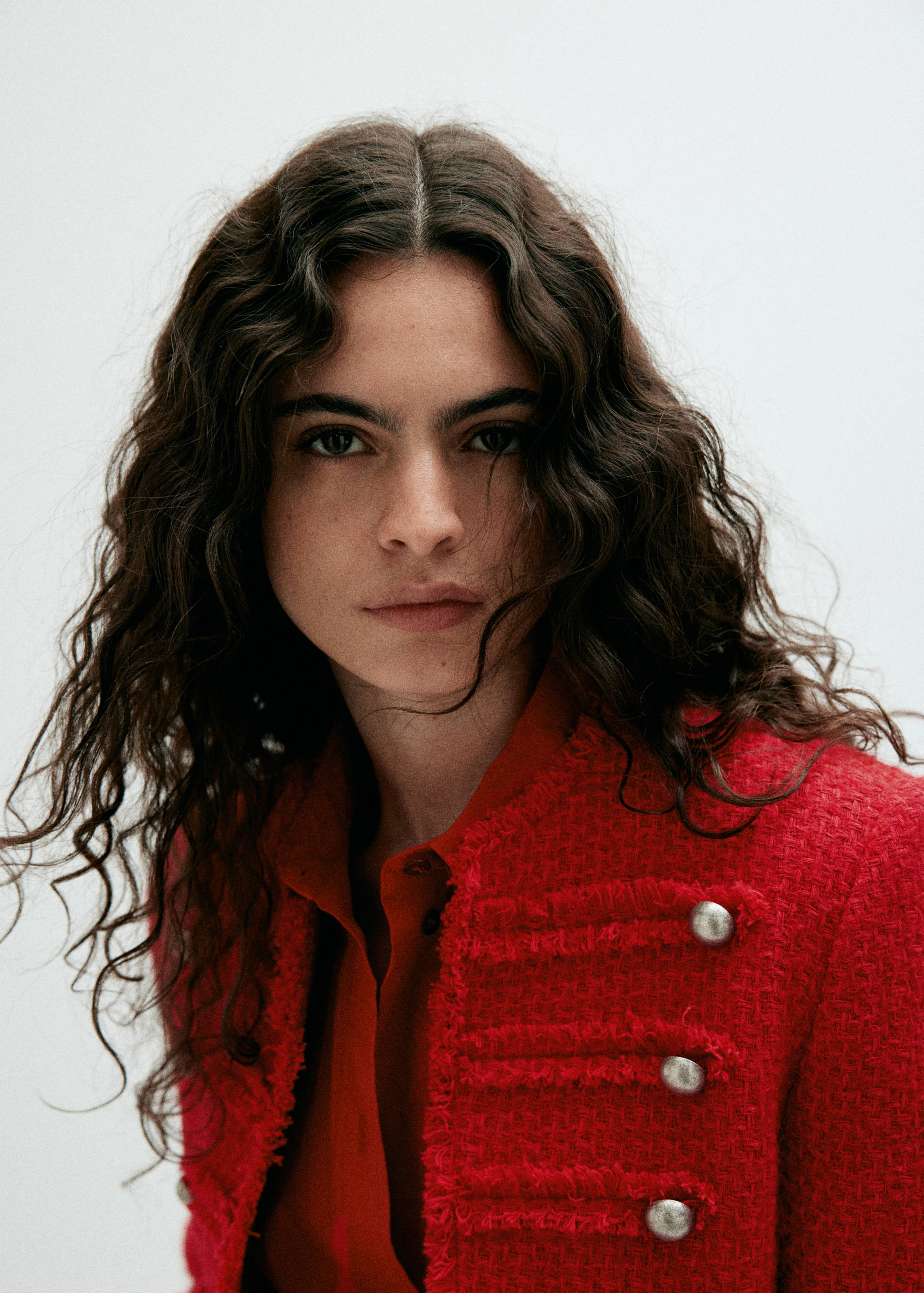 Tweed jacket with decorative frogging closures - Details of the article 1