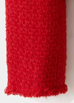 Tweed jacket with decorative frogging closures — Red 7