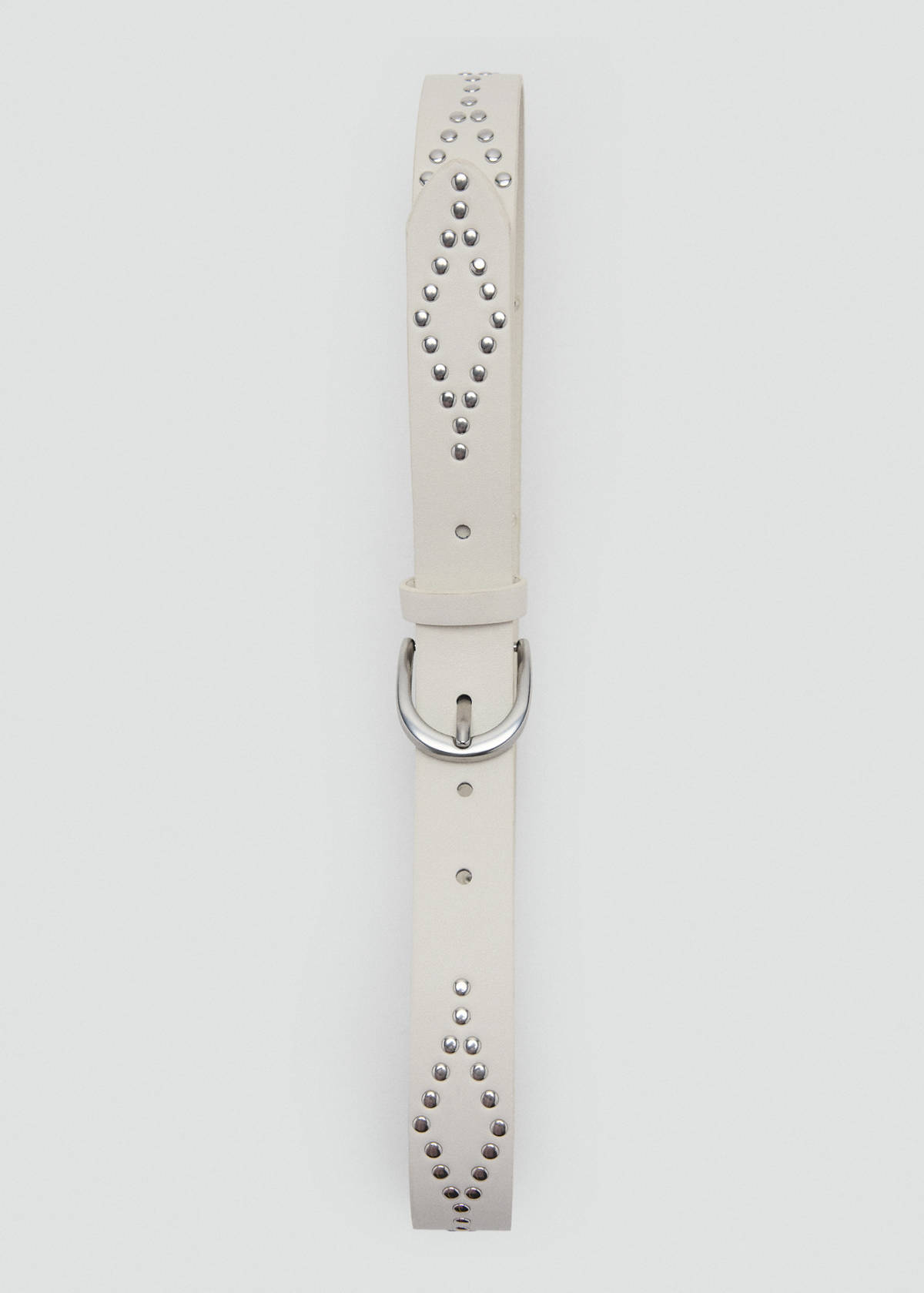 Studded belt — White