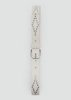 Studded belt — White 3