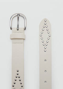 Studded belt — White 4