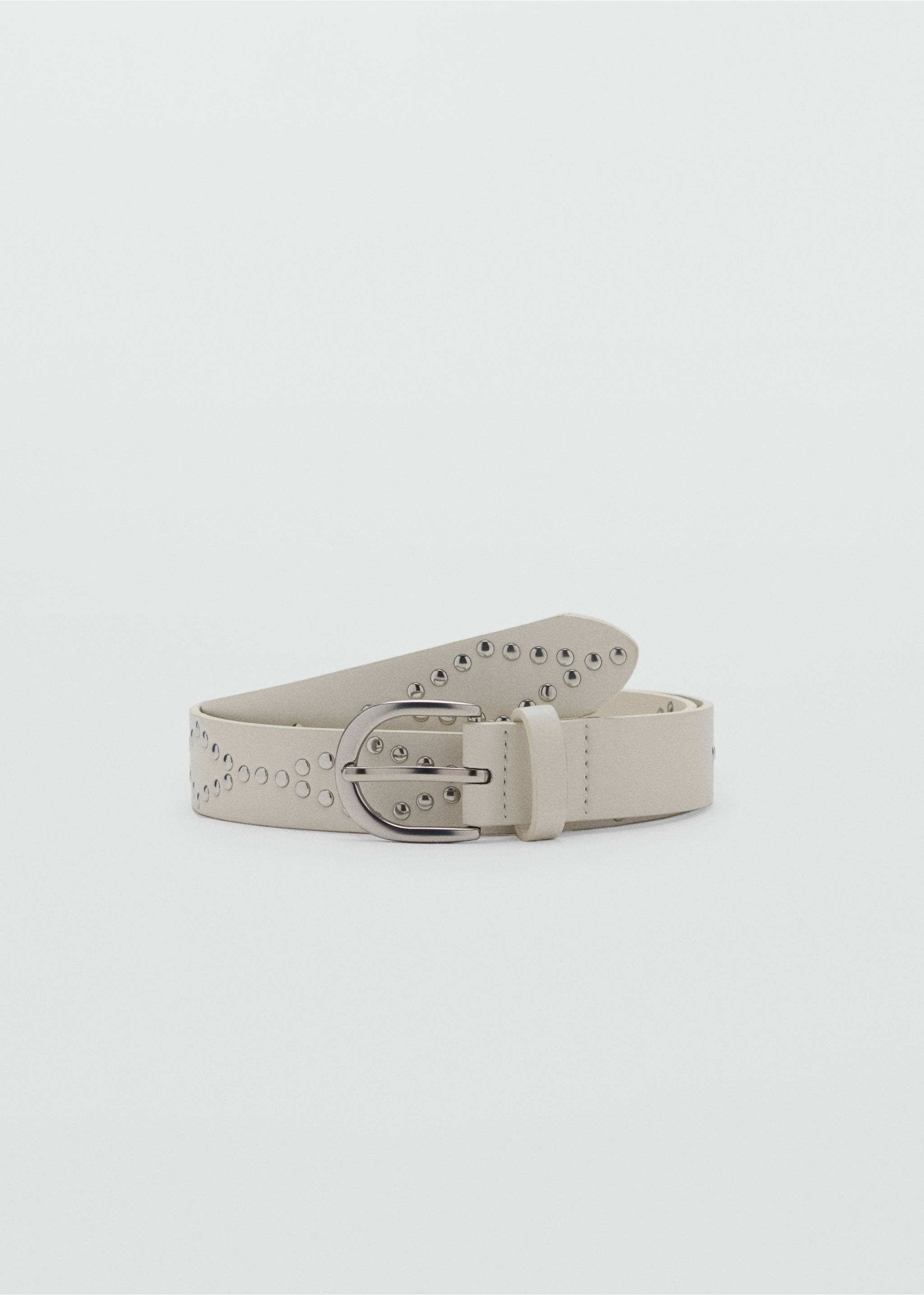Studded belt - Article without model, White. Ref: 37035878-00.