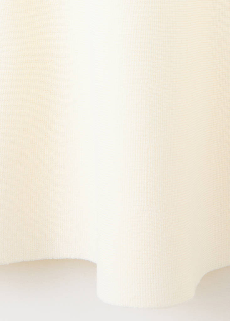 Fine-knit flared dress — Ecru