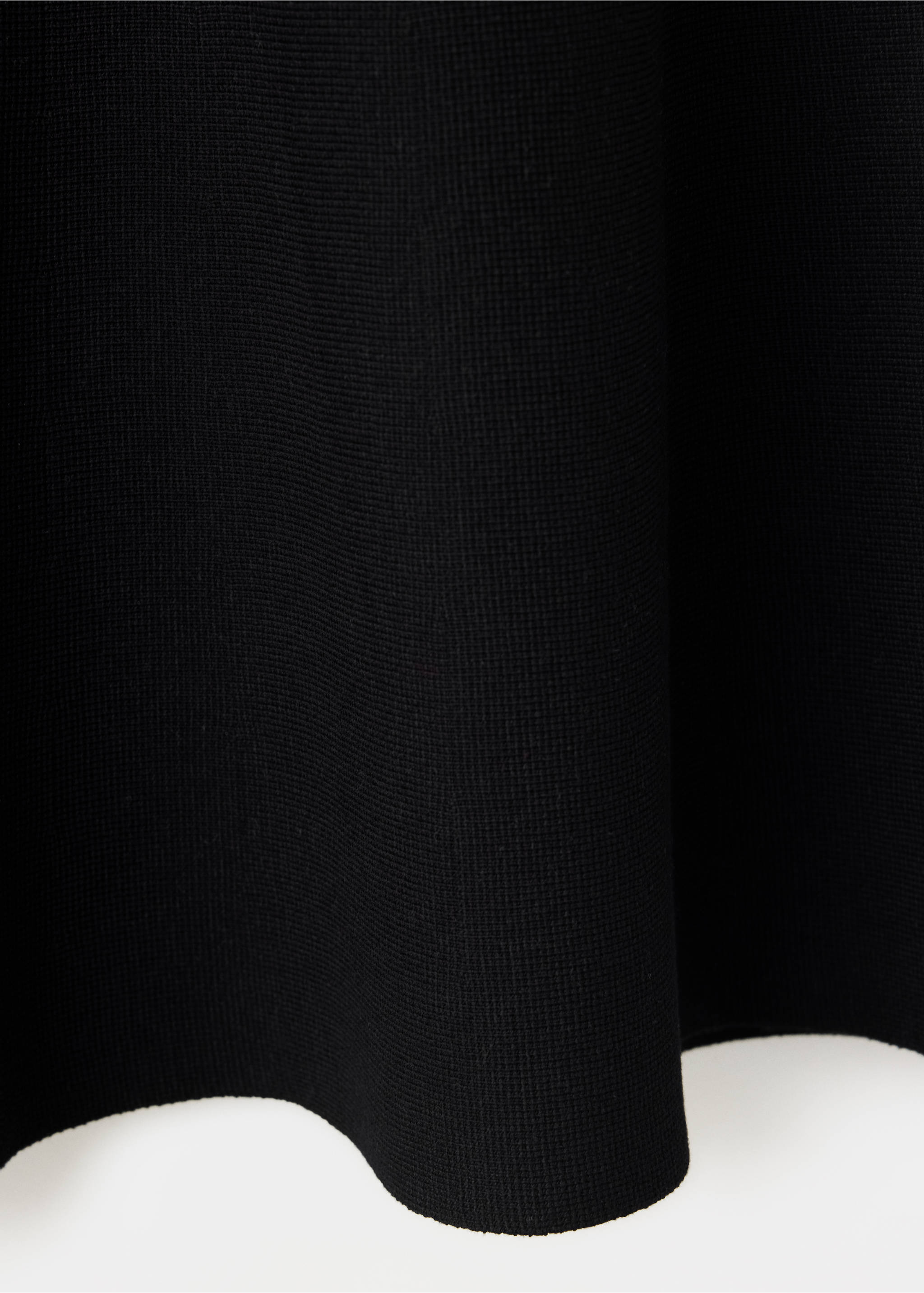 Fine-knit flared dress - Details of the article 0, Black. Ref: 37035879-00.