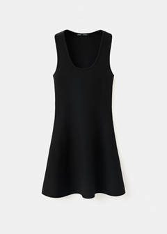 Fine-knit flared dress — Black 5