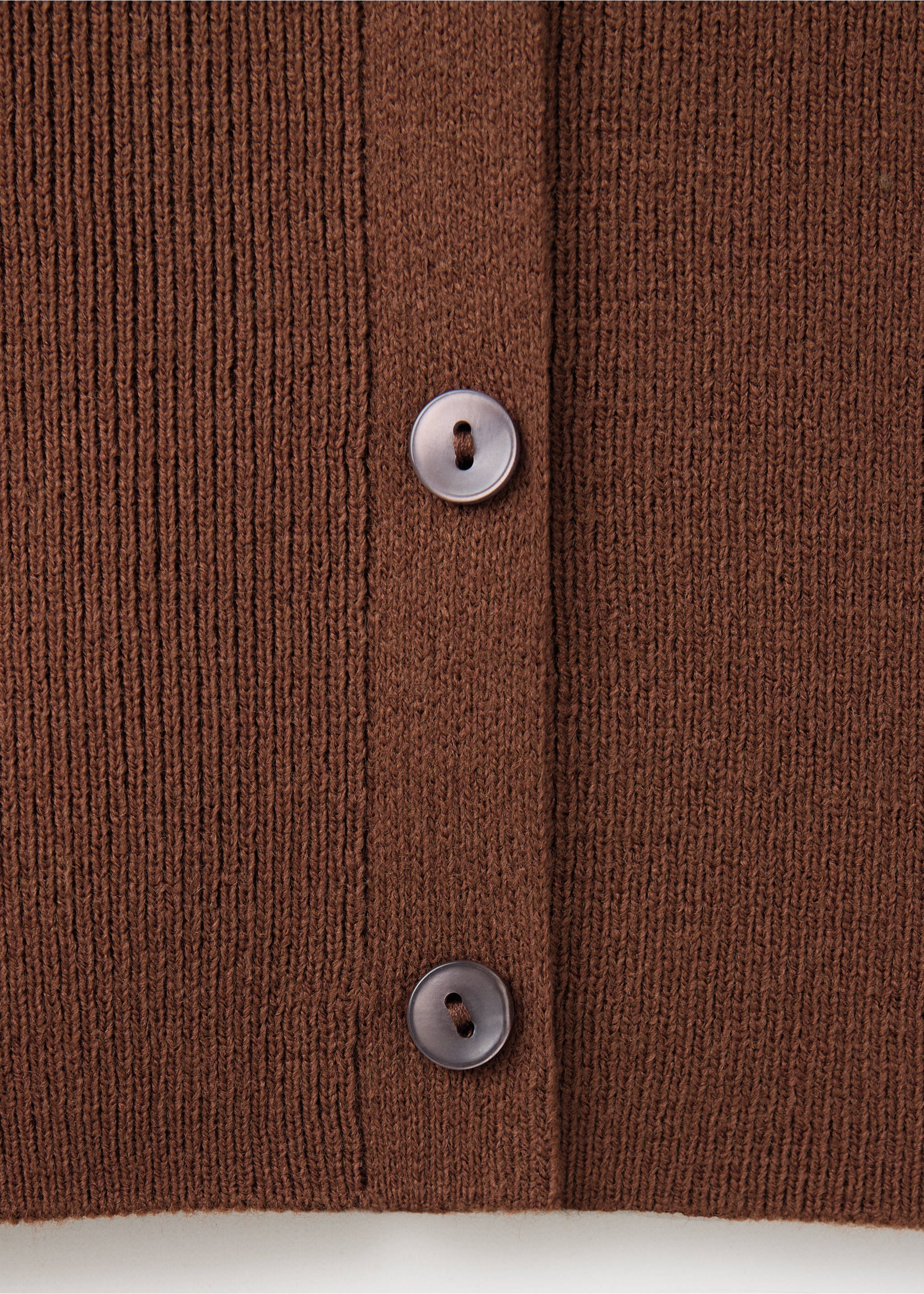 Bead-embroidered knit cardigan - Details of the article 0, Brown. Ref: 37035880-00.