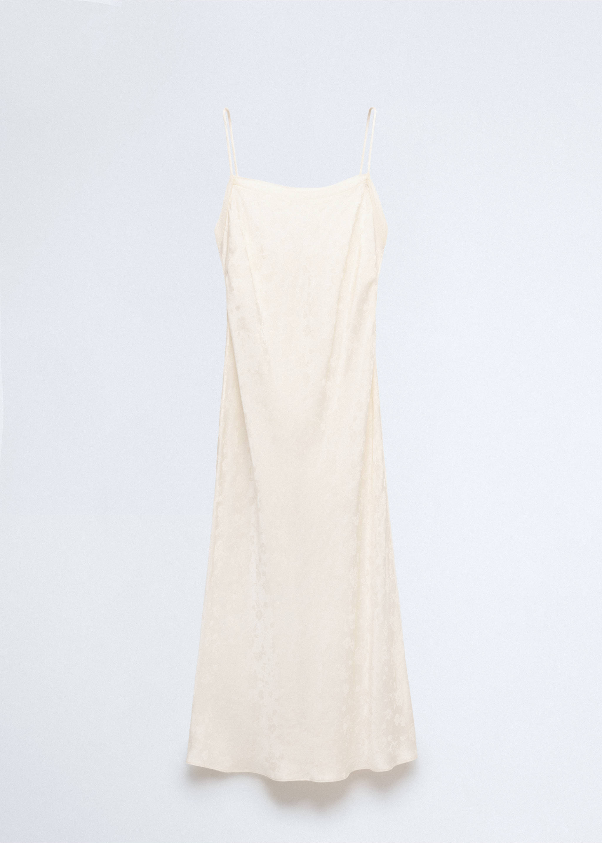 Vestido jacquard detalles seda - Artículo sin modelo, Crudo. Ref: 37035881-00.