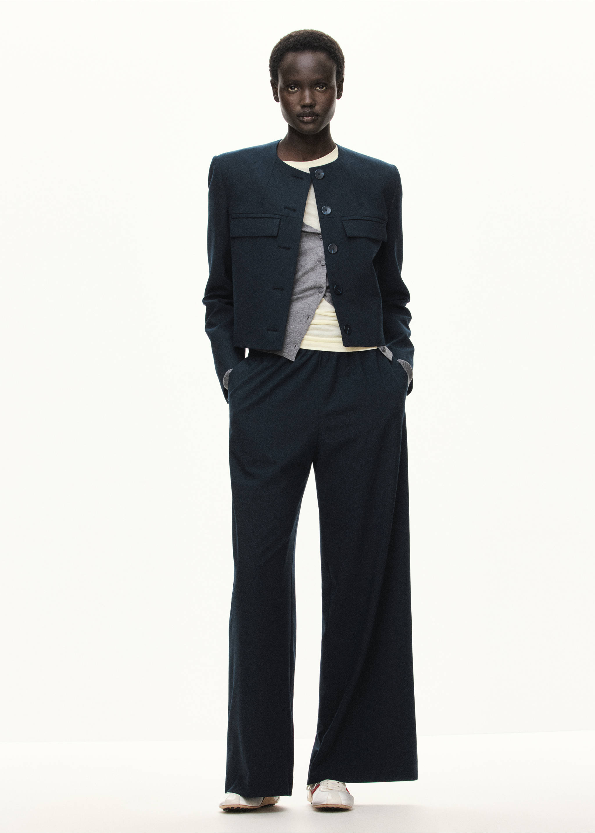 Wide leg jogger trousers - General plane, Navy. Ref: 37035882-00.