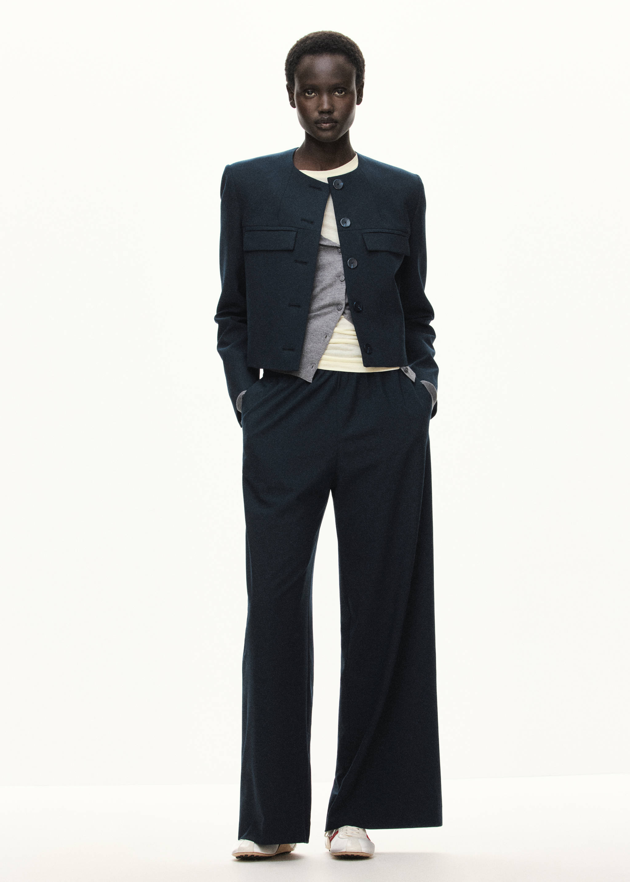 Wide leg jogger trousers - General plane