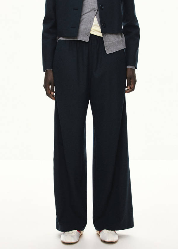 Wide leg jogger trousers — Navy